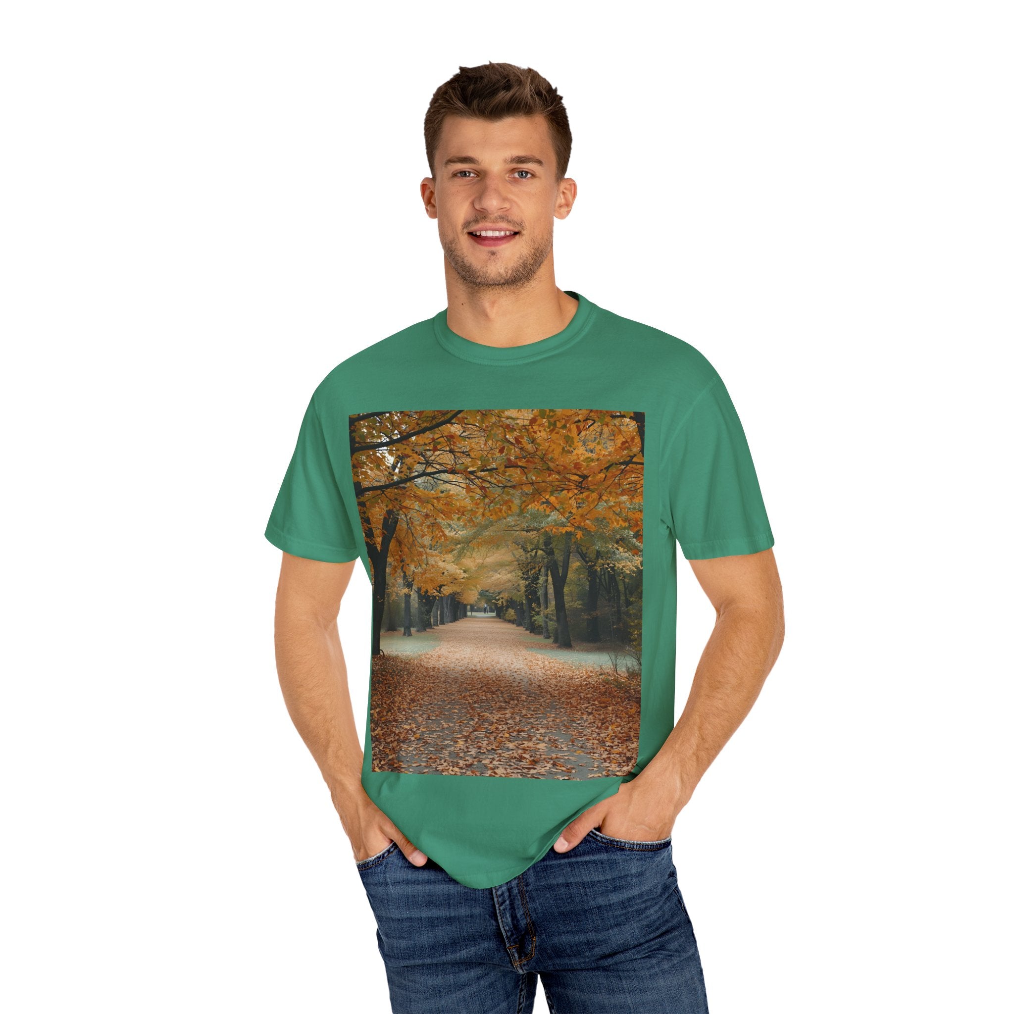 Autumn Pathway T-Shirt | Nature Lover Gift, Fall Fashion, Unisex Tee, Seasonal Wear, Cozy Vibes