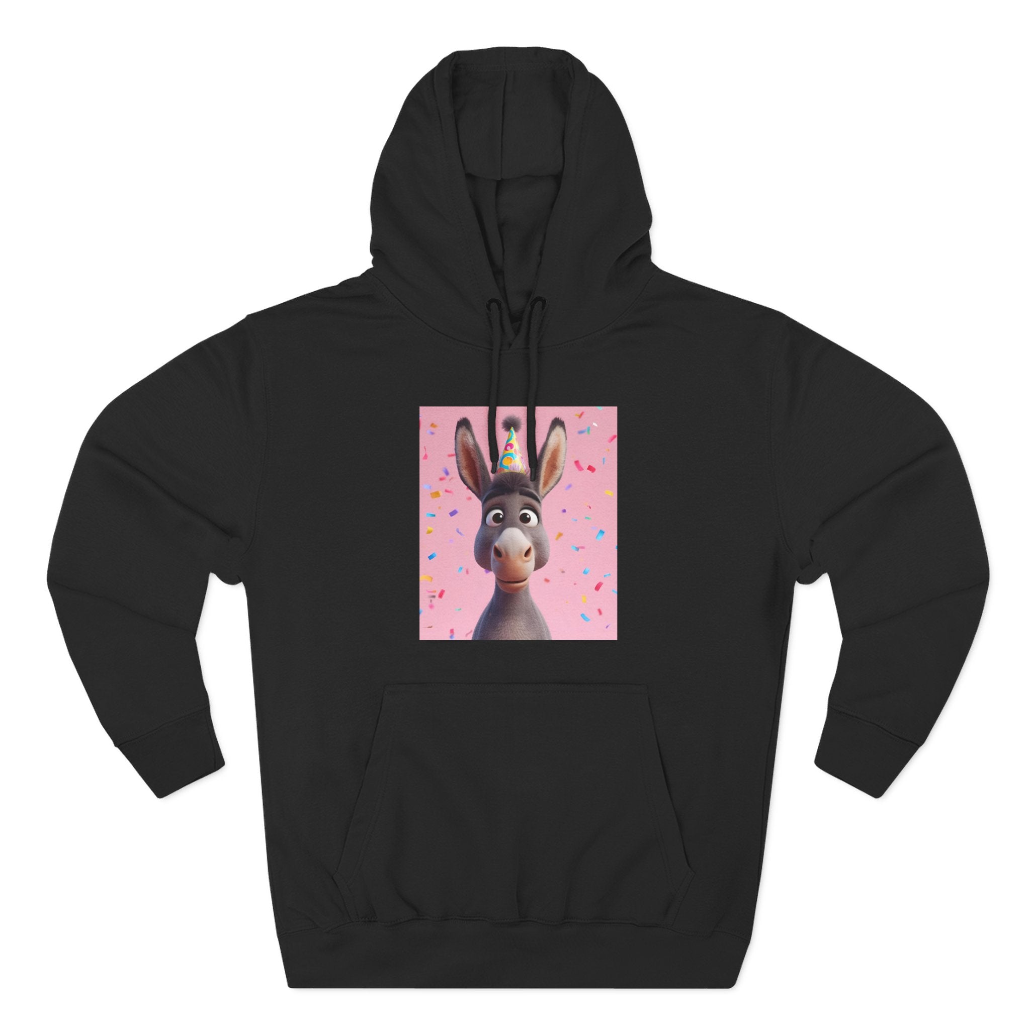 Donkey Birthday Three-Panel Fleece Hoodie