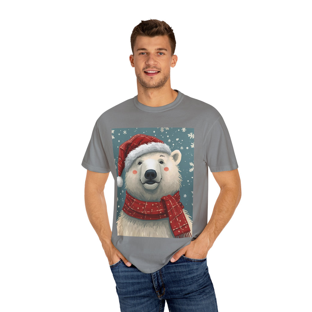 Cozy Holiday Polar Bear T-Shirt, Christmas Tee, Unisex Shirt, Festive Apparel, Gift for Animal Lovers, Winter Wear