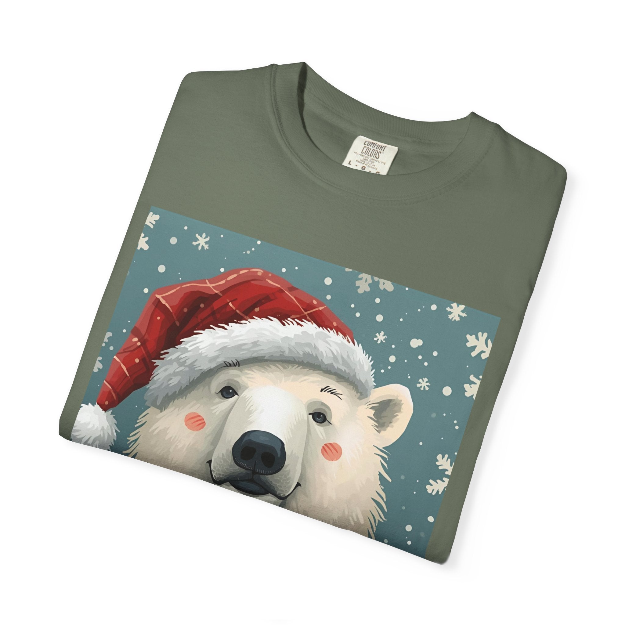 Cozy Holiday Polar Bear T-Shirt, Christmas Tee, Unisex Shirt, Festive Apparel, Gift for Animal Lovers, Winter Wear