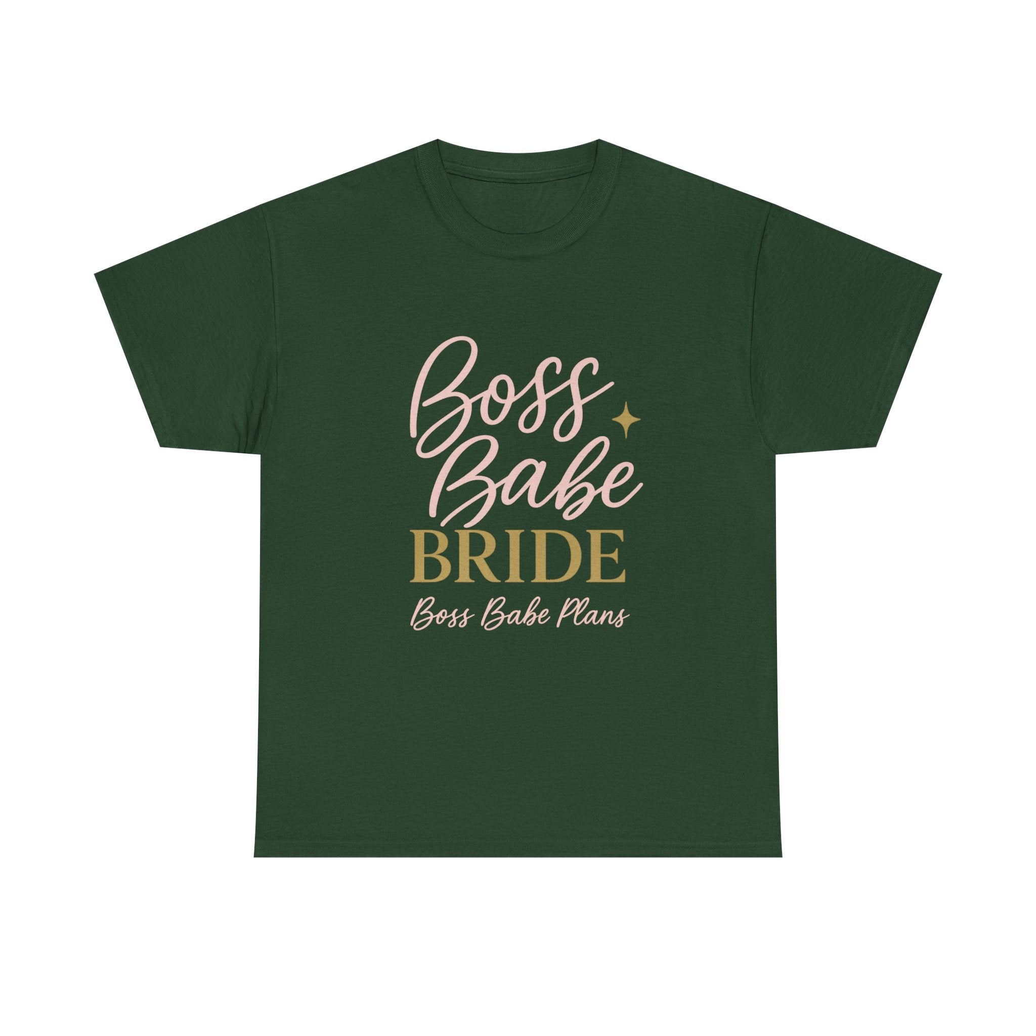 Boss Babe Plans Bride Tee - Unisex Heavy Cotton T-Shirt for Future Brides