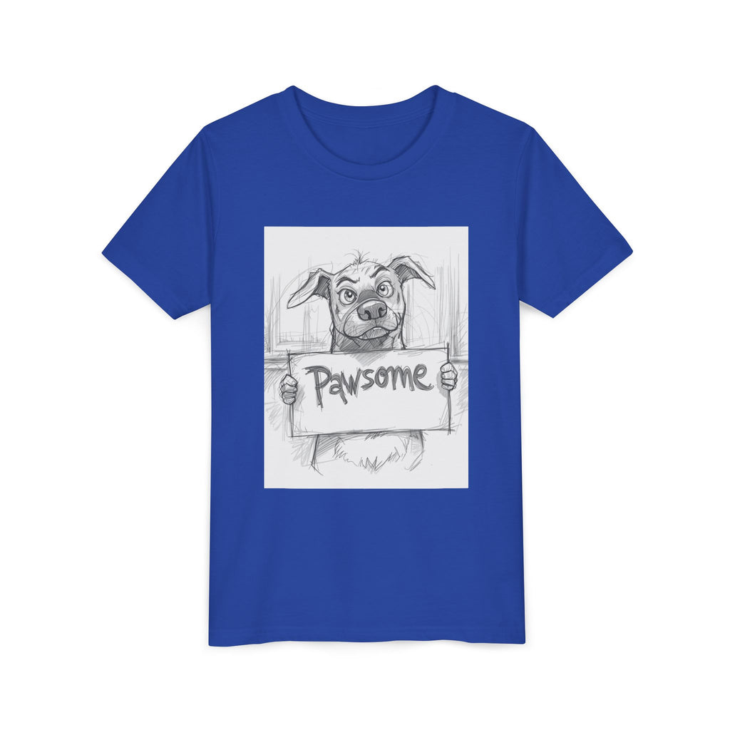 Pawsome Youth Tee - Adorable Dog Design, Gift for Animal Lovers, Birthday, Back to School, Fun Pet Shirt, Kids' Fashion