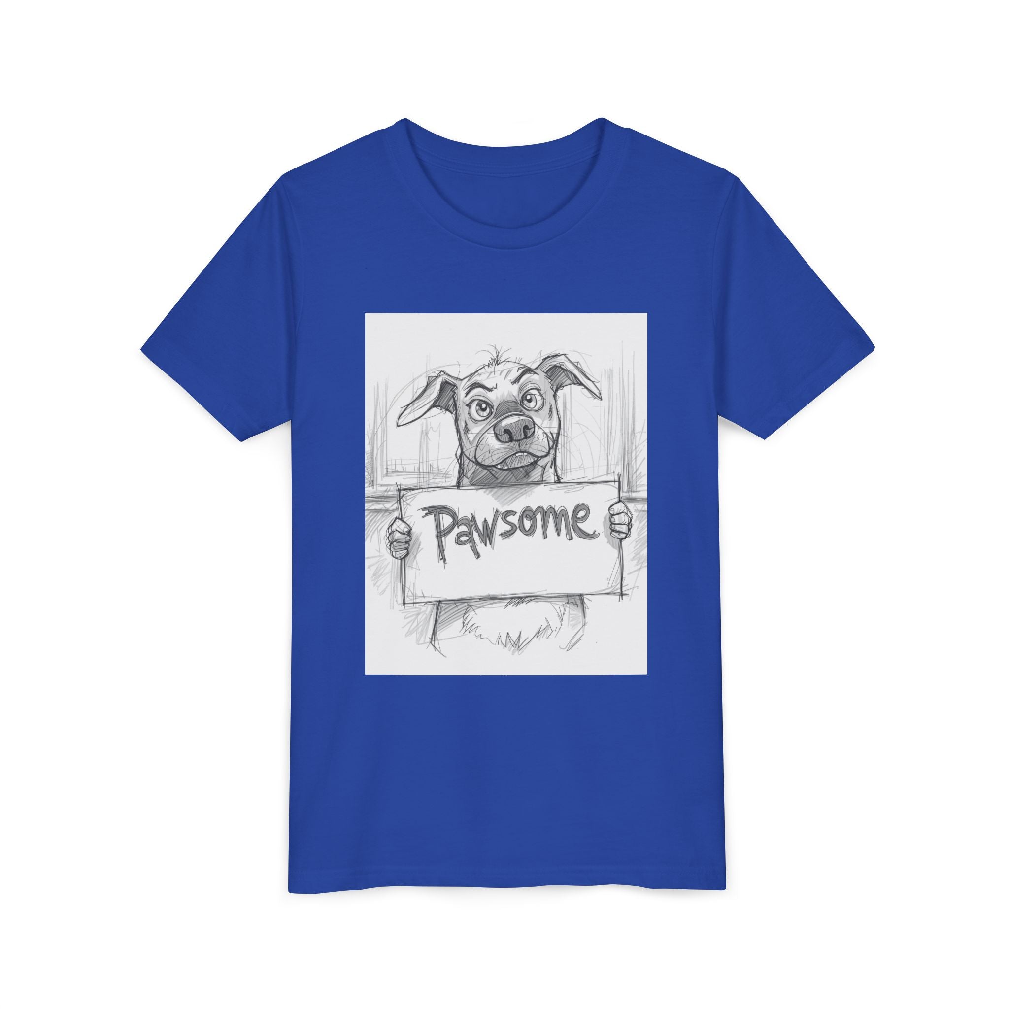 Pawsome Youth Tee - Adorable Dog Design, Gift for Animal Lovers, Birthday, Back to School, Fun Pet Shirt, Kids' Fashion
