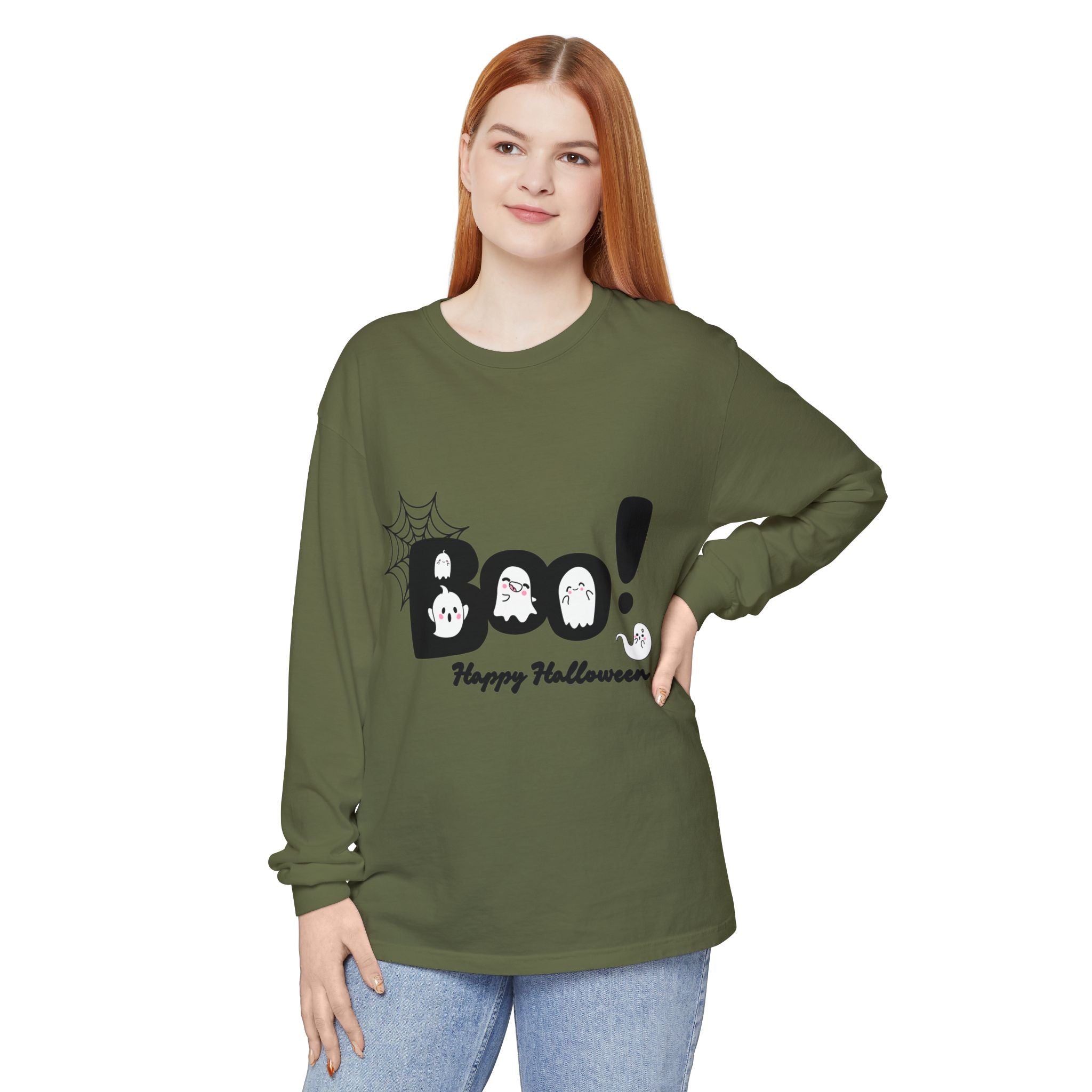 Halloween Boo Long Sleeve T-Shirt, Unisex Spooky Tee, Perfect for Fall Celebrations, Ghost Graphic Shirt, October Style Apparel, Casual [...]