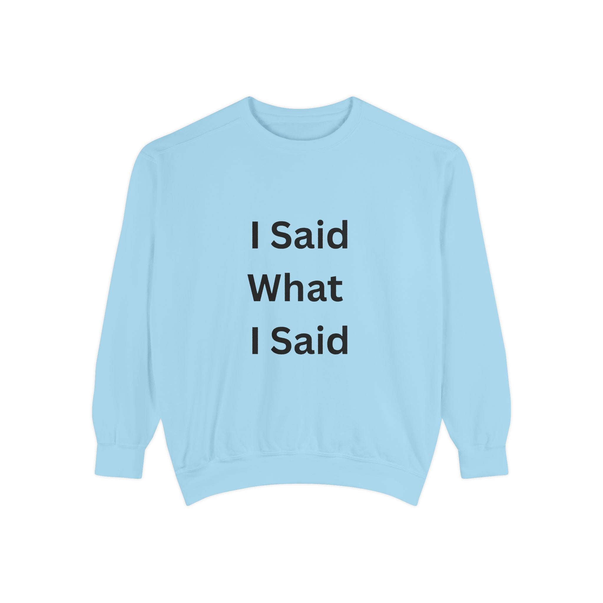 I Said What I Said Unisex Garment-Dyed Sweatshirt