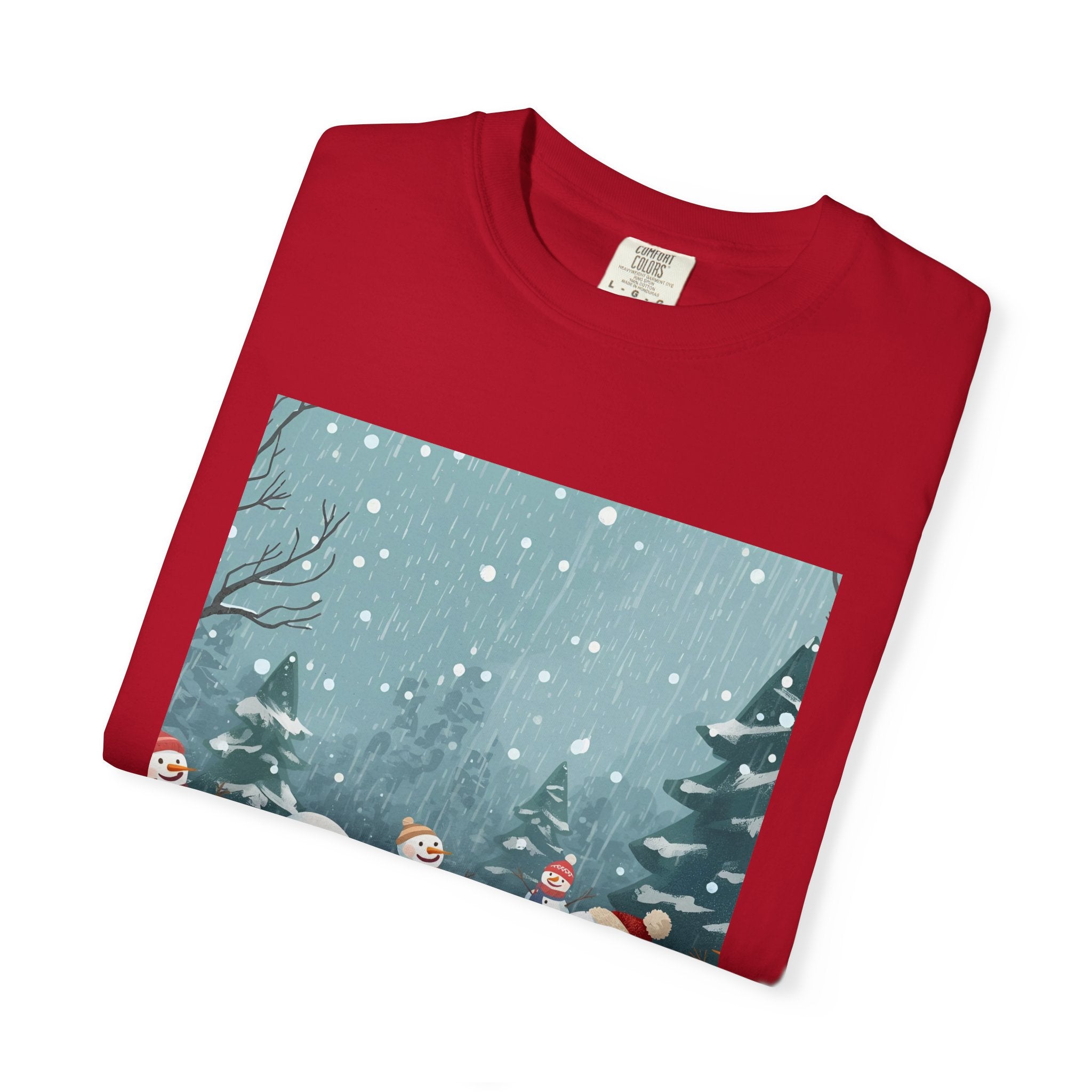 Festive Christmas Snowman Winter Wonderland T-shirt, Holiday Tee, Snowman Gift, Cozy Apparel, Unisex Christmas Shirt, Festive Winter Wear