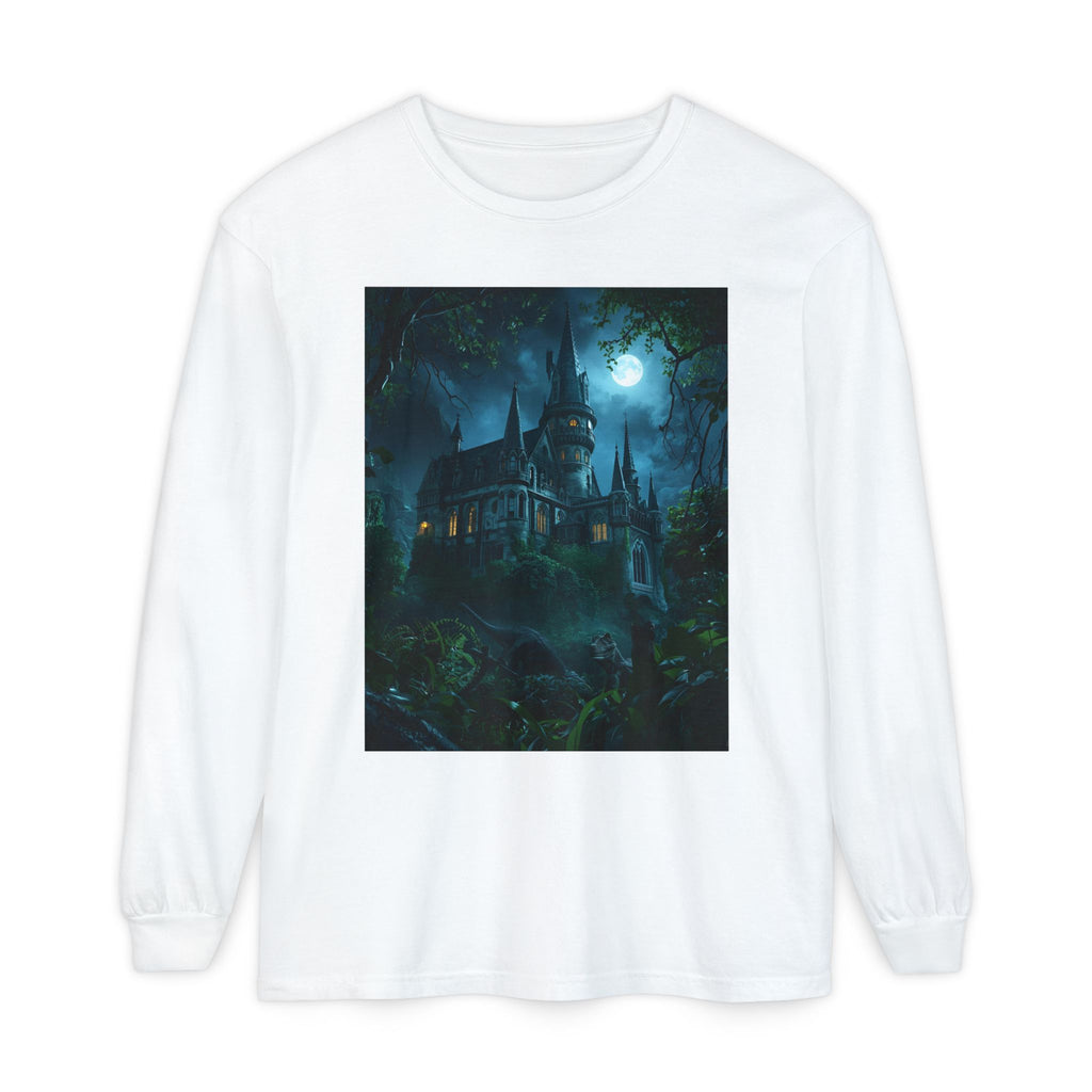 Mystical Night Scene Unisex Garment-dyed Long Sleeve T-Shirt