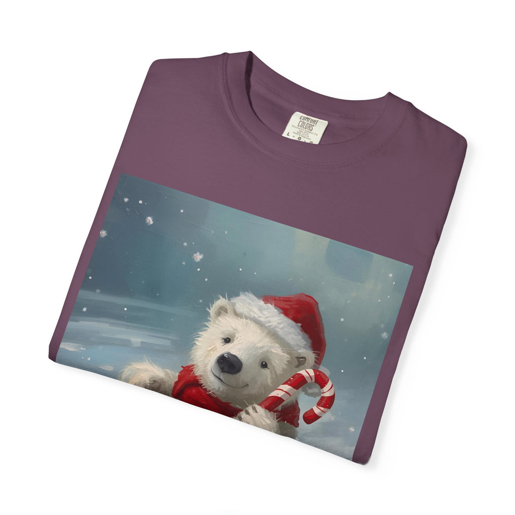Cozy Christmas Bear T-Shirt, Winter Apparel, Holiday Gift, Family Matching Tee, Cute Polar Bear Design, Festive Outfit