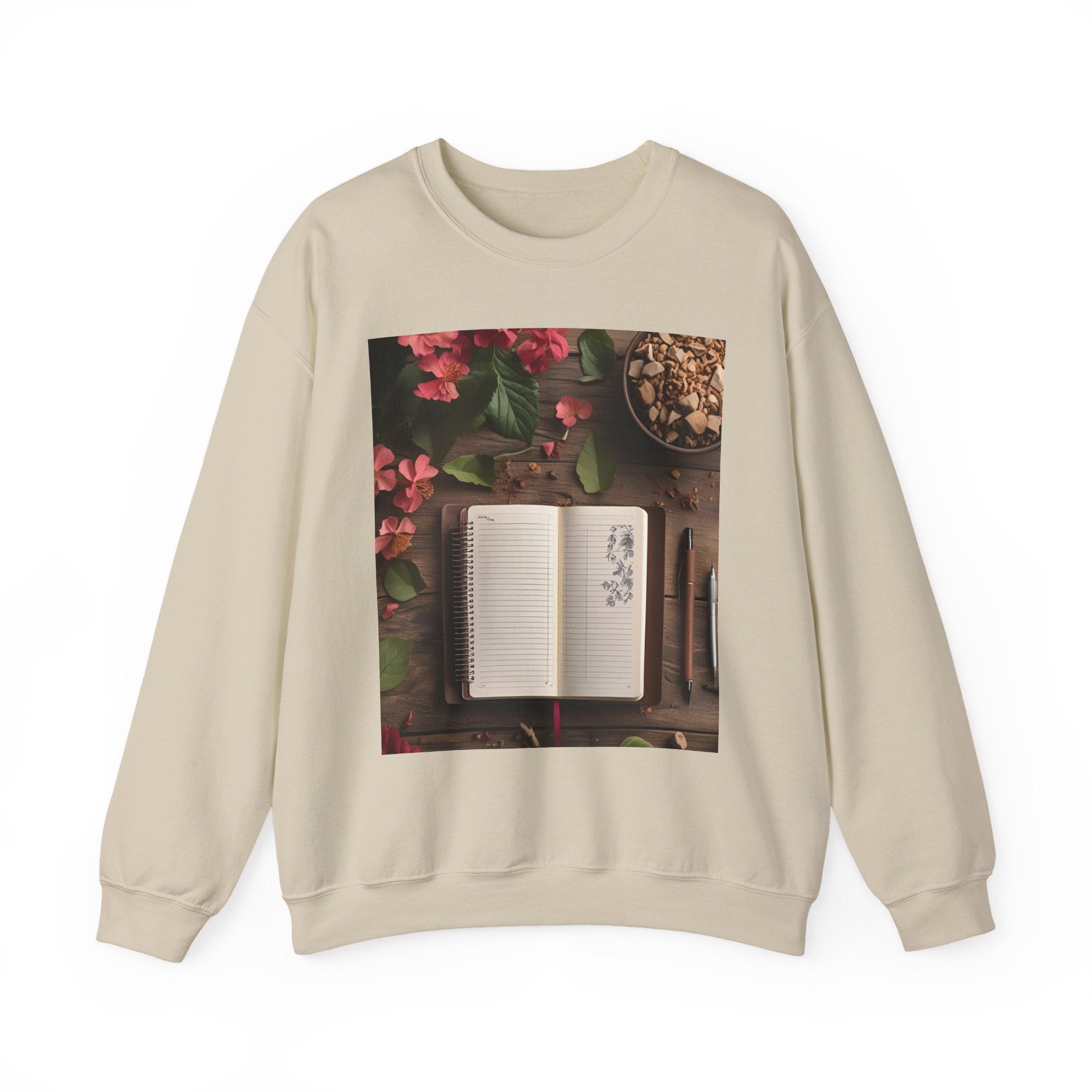 Floral Inspirational Sweatshirt | Cozy Crewneck for Writers, Nature Lovers, Journal Enthusiasts, Perfect Gift for Friends