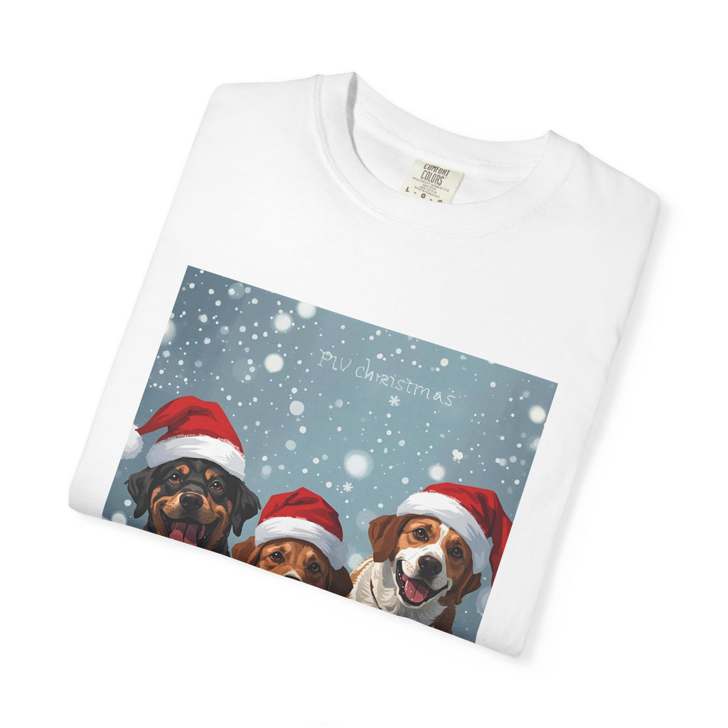 Cute Festive Dog Christmas T-Shirt, Unisex Holiday Tee, Cute Pet Lover Shirt, Christmas Apparel, Dog-Themed Gift, Winter Wear, Fun Family Outfit