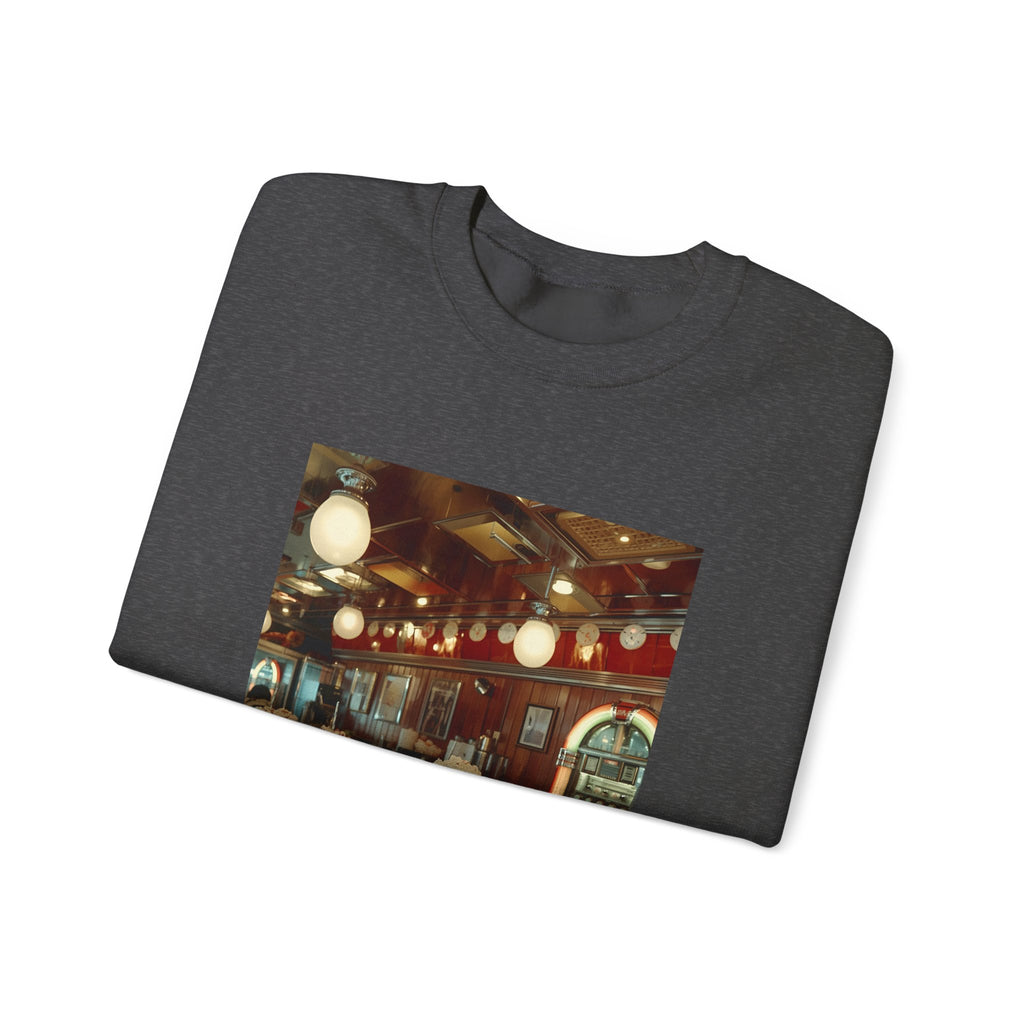 Cozy Café Vibes Sweatshirt, Unisex Crewneck, Coffee Lover Gift, Retro Coffee Shop Aesthetic, Perfect for Fall, Great for Lounging