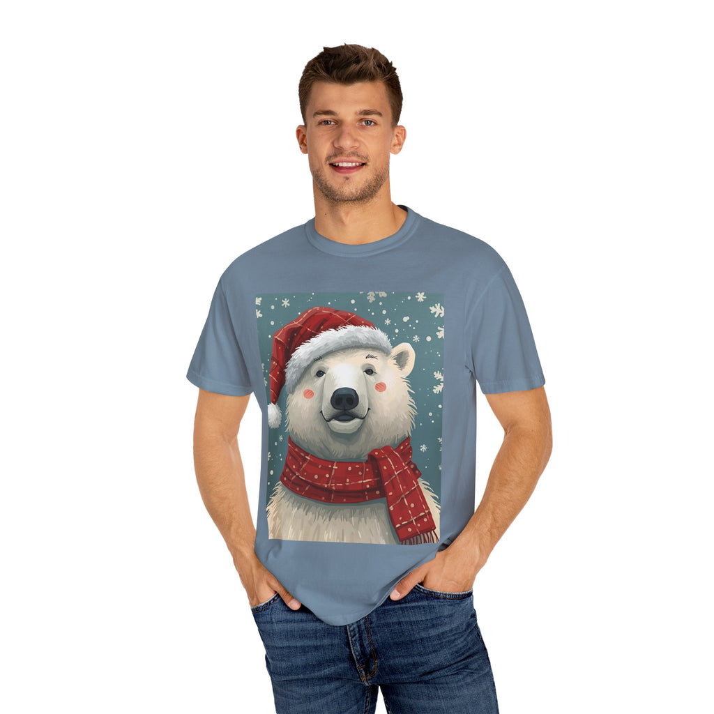 Cozy Holiday Polar Bear T-Shirt, Christmas Tee, Unisex Shirt, Festive Apparel, Gift for Animal Lovers, Winter Wear