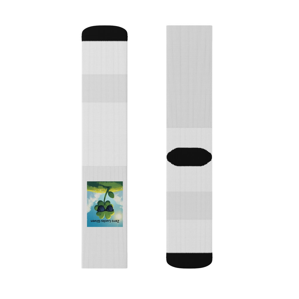 Zero Lucks Given Vibrant Sublimation Socks, Fun Socks, Unique Gift, Comfortable Wear, Trendy Accessories, Everyday Style