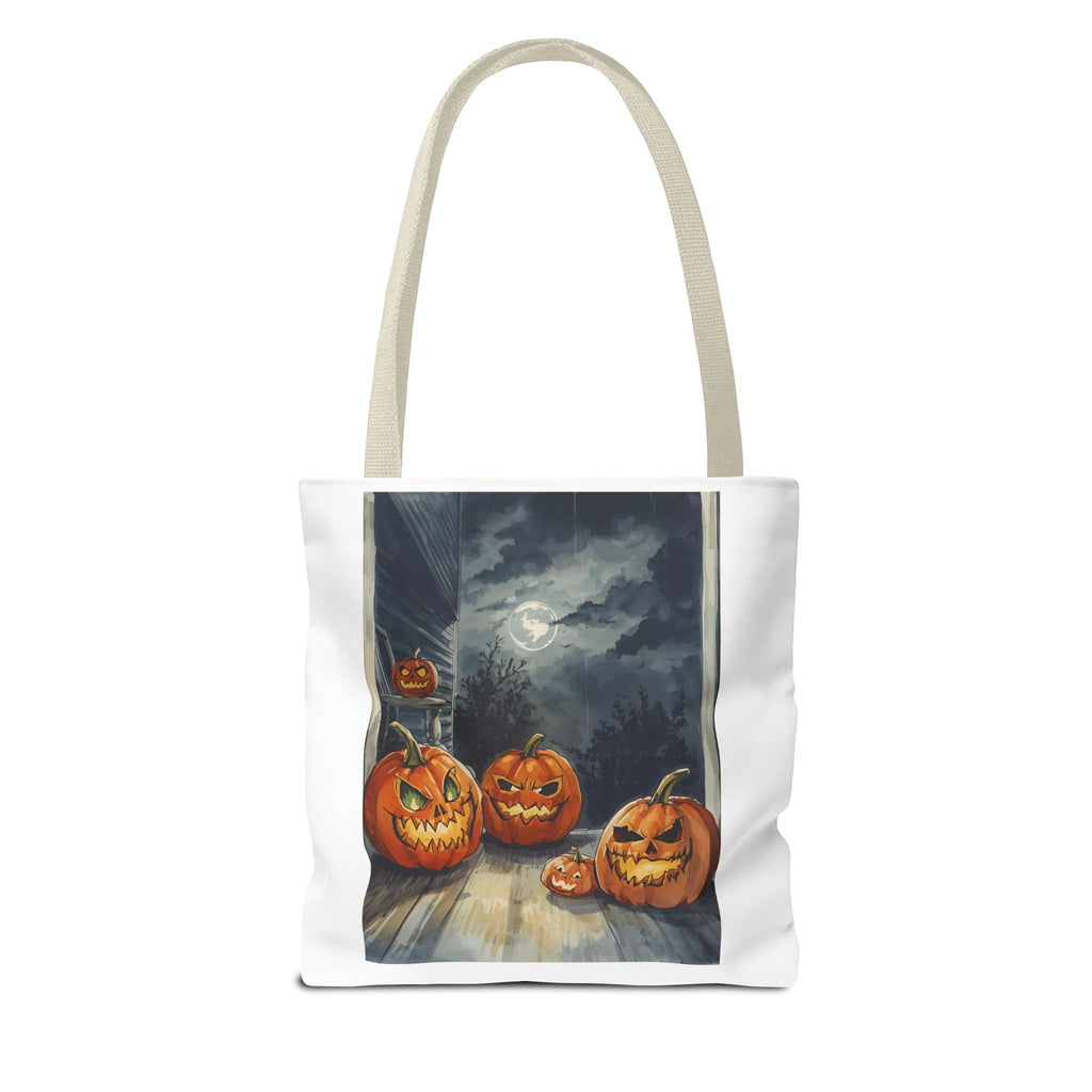Halloween Pumpkin Tote Bag, Spooky Fall Accessories, Trick or Treat Bag, Autumn Vibes, Eco-Friendly Shopping