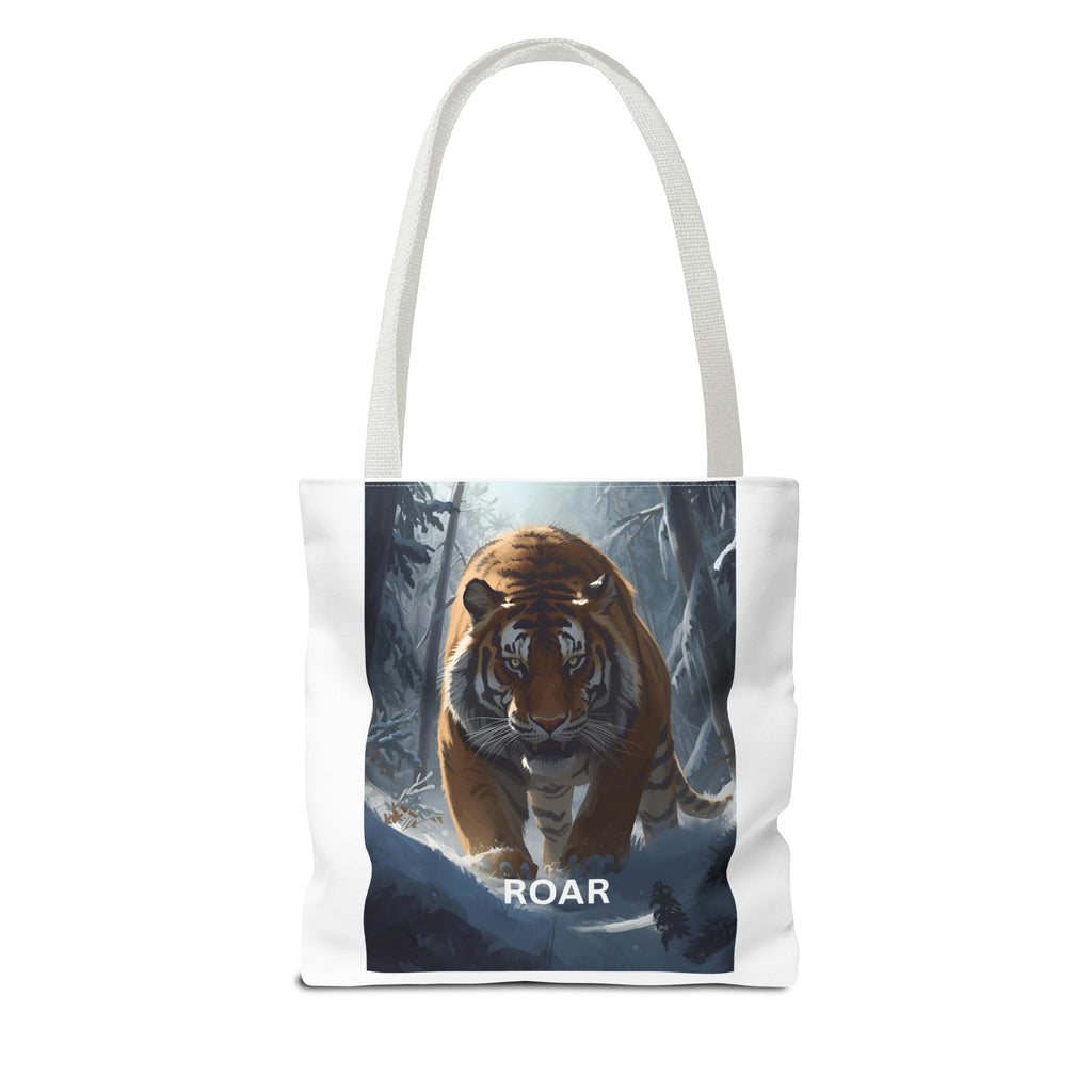 Majestic Tiger Snow Roar Tote Bag | Roar Wildlife Bag, Eco Friendly Tote, Animal Lover Gift, Stylish Shopping Bag, Nature-Theme Accessories
