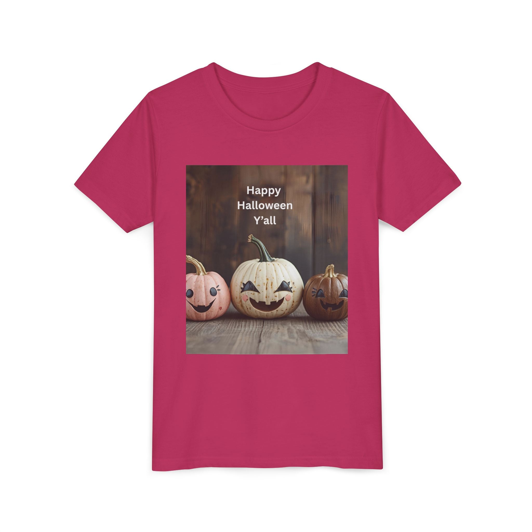 Happy Halloween Youth Tee, Kids Halloween Shirt, Pumpkin T-Shirt, Fall Festival Apparel, Trick or Treat Wear, Spooky Season Top