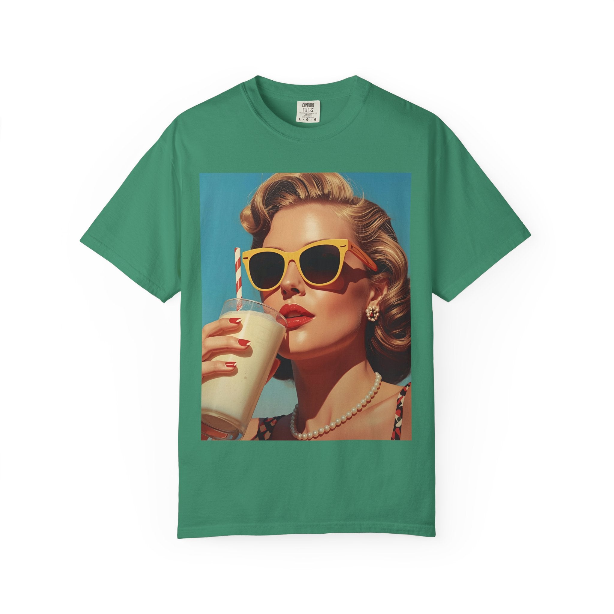 Retro Pop Art Summer Vibe T-shirt | Unisex Garment-Dyed Tee, Vintage Style Shirt, Trendy Summer Wear, Perfect Gift for Her, Casual Everyday Top