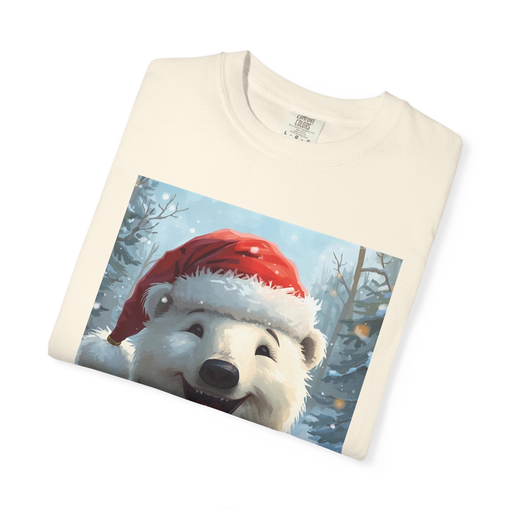 Christmas Polar Bear T-shirt, Holiday Tee, Unisex Gift Shirt, Winter Apparel, Cute Animal T-shirt