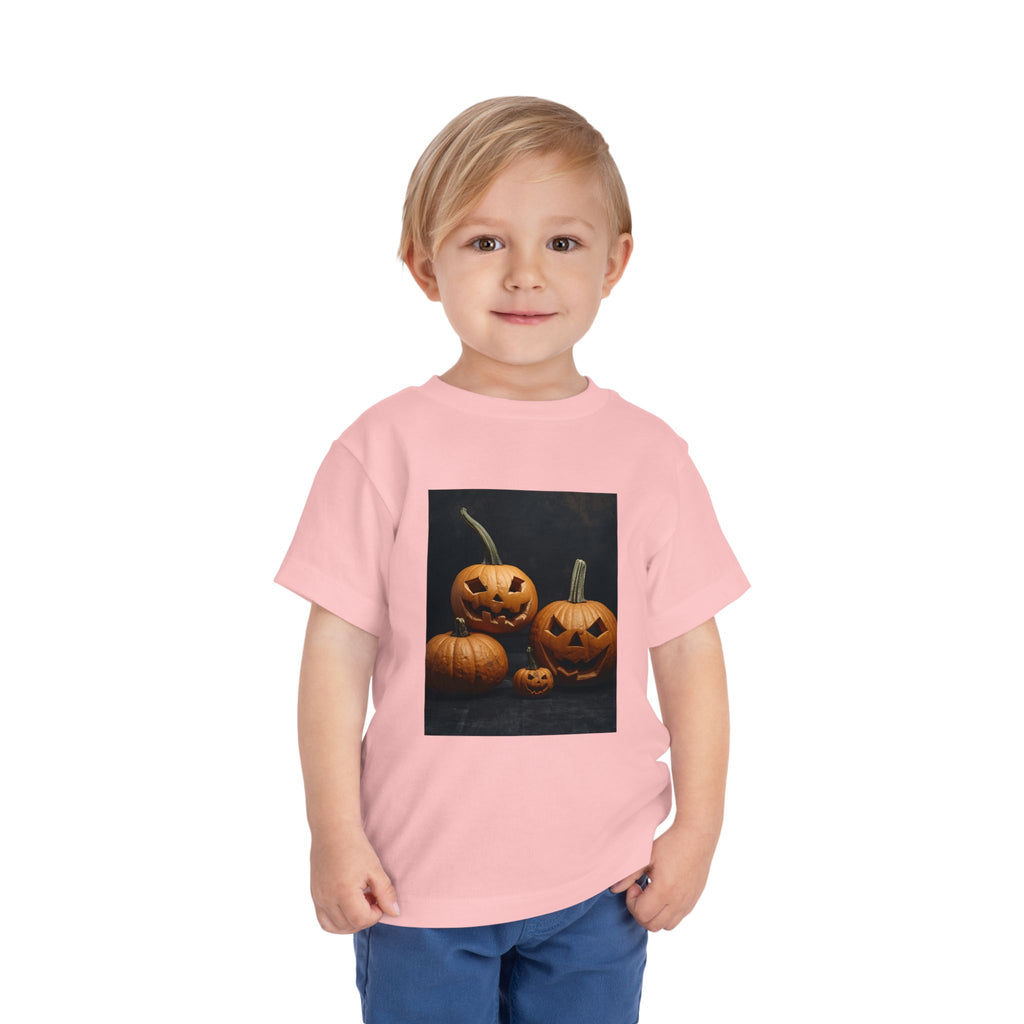 Spooky Halloween Pumpkin Toddler Short Sleeve Tee