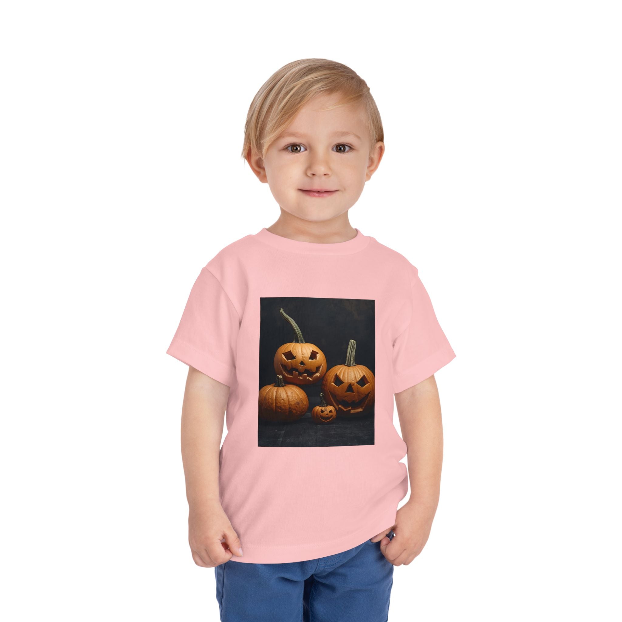 Spooky Halloween Pumpkin Toddler Short Sleeve Tee
