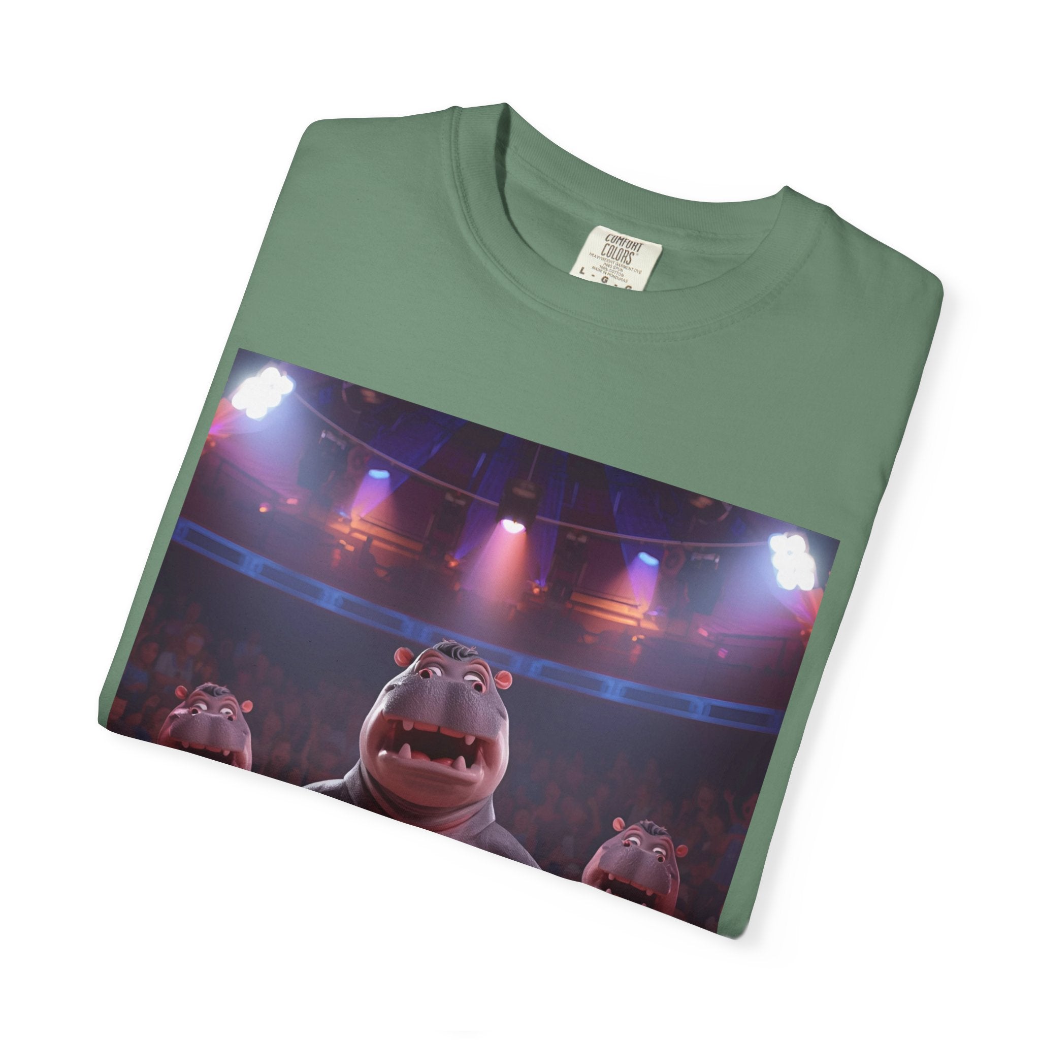 Fun Hippo Performance T-Shirt, Unisex Cotton Tee, Cartoon T-shirt, Gift for Kids, Animal Lover Shirt, Birthday Party Apparel