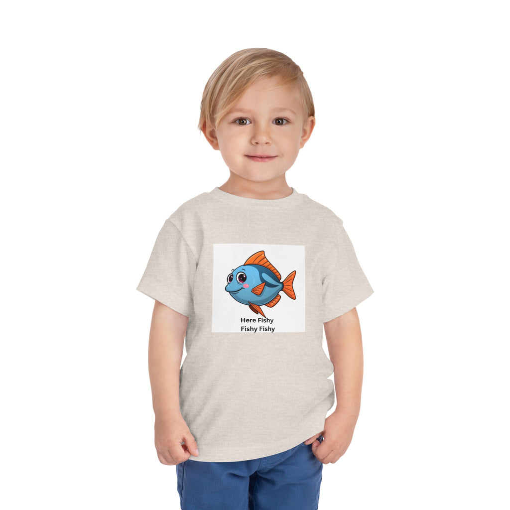Here Fishy Fishy Fishy Toddler Short Sleeve Tee