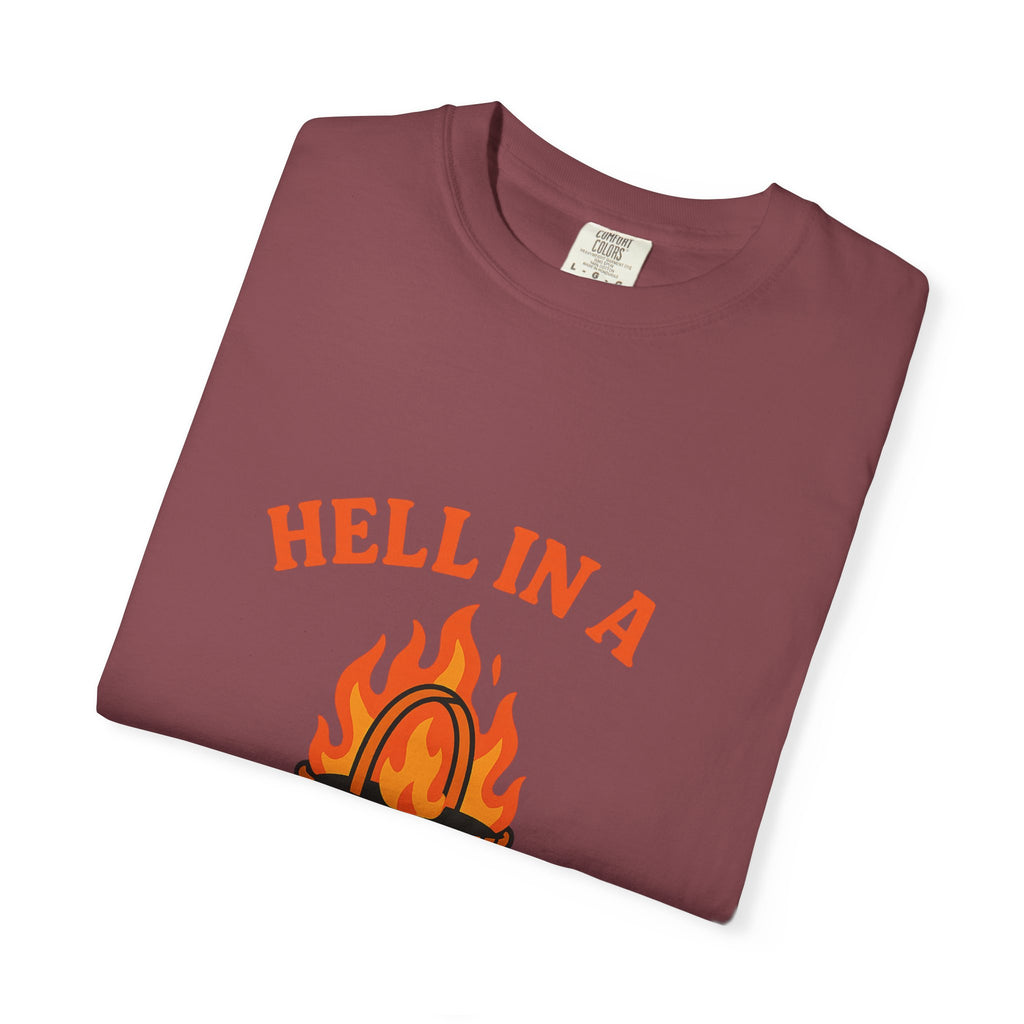 Hell In A Handbasket Funny Unisex Garment-Dyed T-shirt