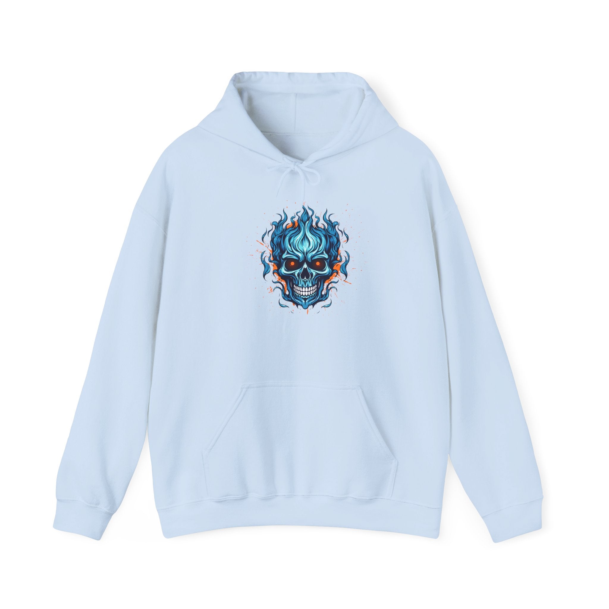 Edgy Skull Graphic Hoodie, Cozy Lounge Sweatshirt, Unique Gift for Halloween, Unisex Outerwear, Casual Streetwear
