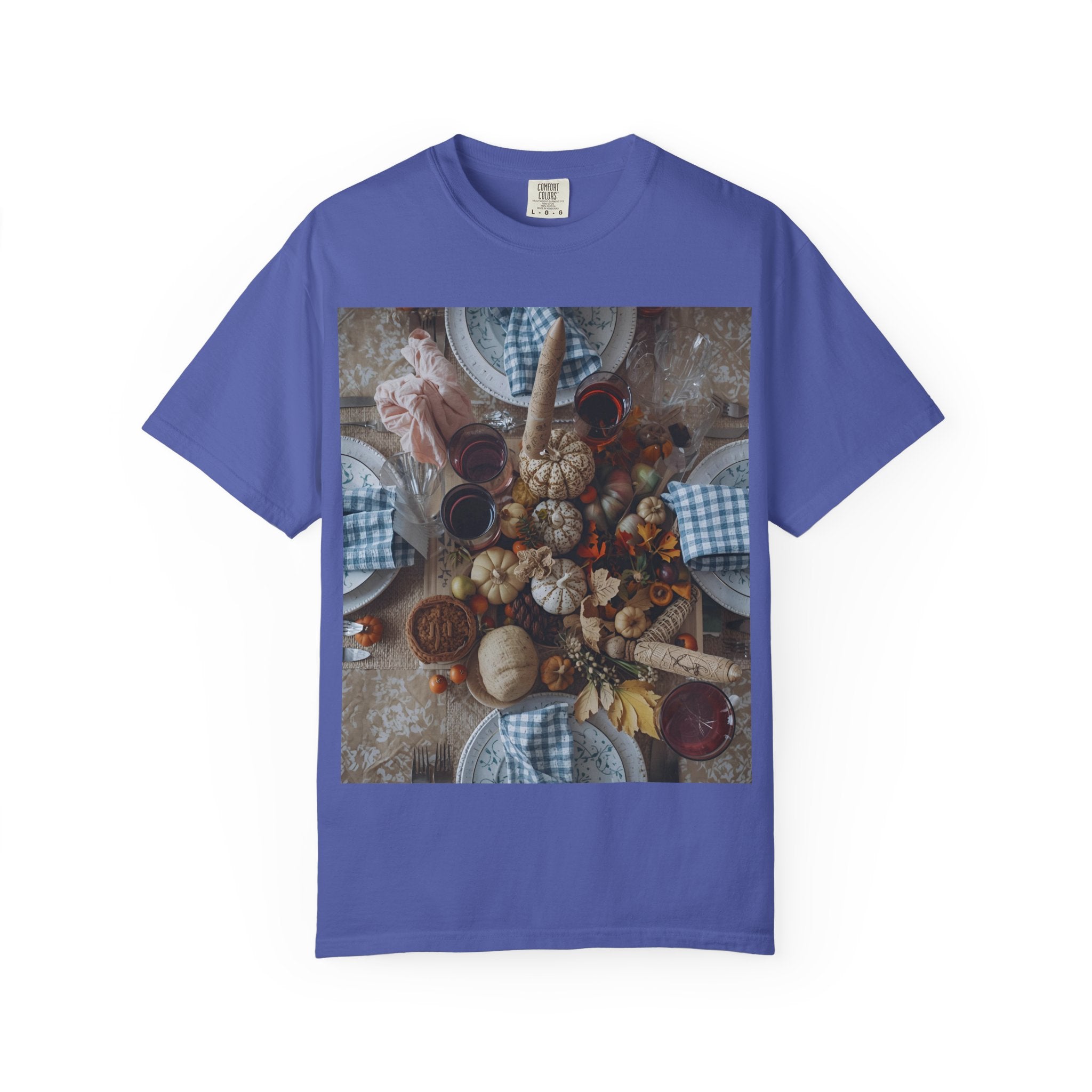 Rustic Gatherings Feast Unisex T-Shirt | Cozy Fall Apparel, Thanksgiving Casual Wear, Gift for Food Lovers, Unique Kitchen Decor, Autumn Gathering Tee