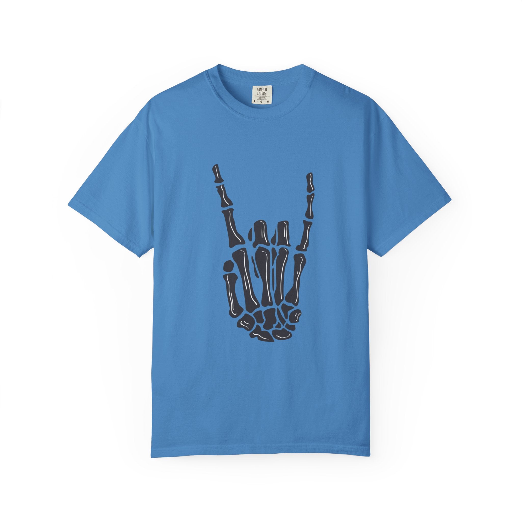 Skeleton Hand Rock On T-Shirt, Music Lover Apparel, Unisex Graphic Tee, Festival Outfit, Halloween Costume, Soft Cotton Shirt