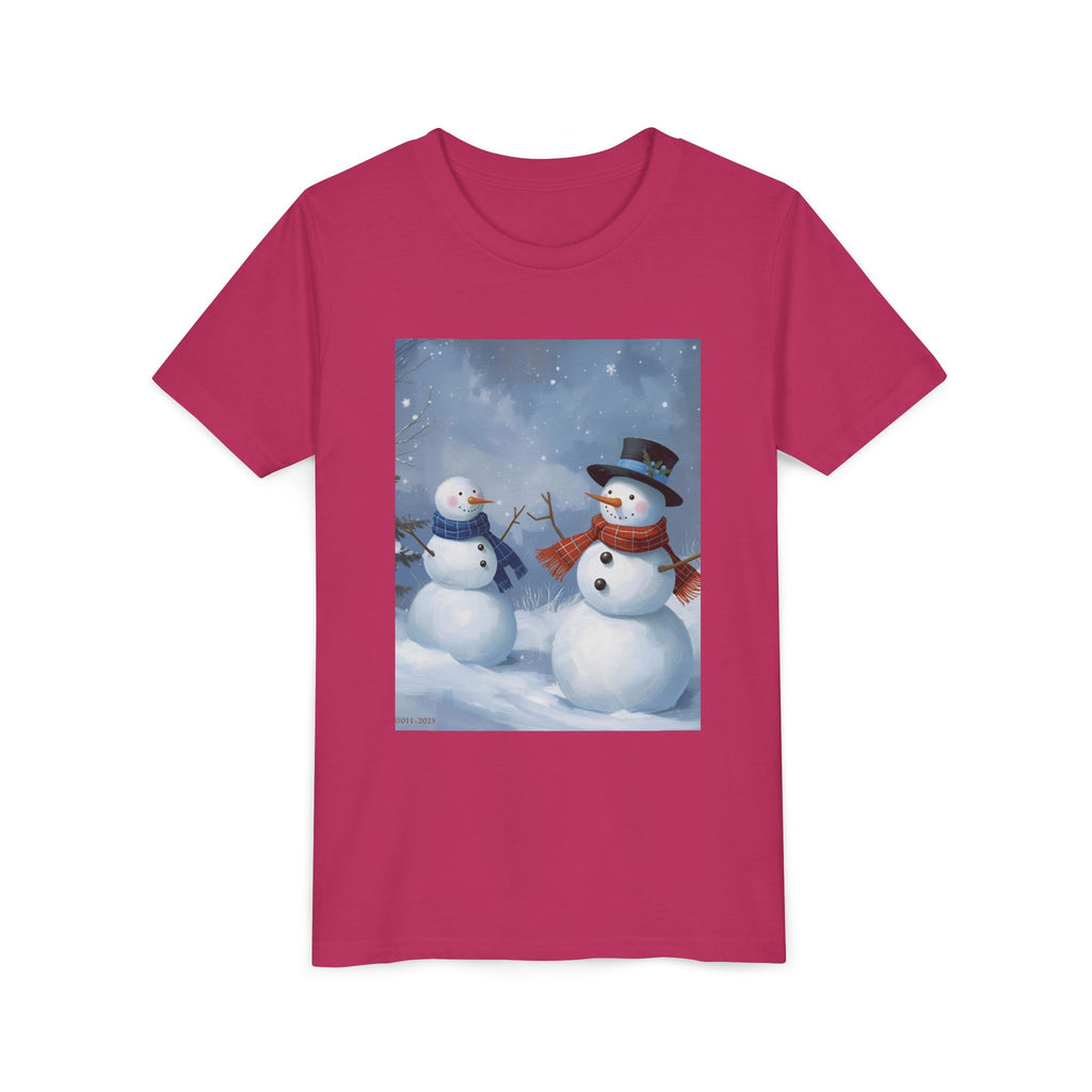 Christmas Snowman Family Youth Short Sleeve Tee