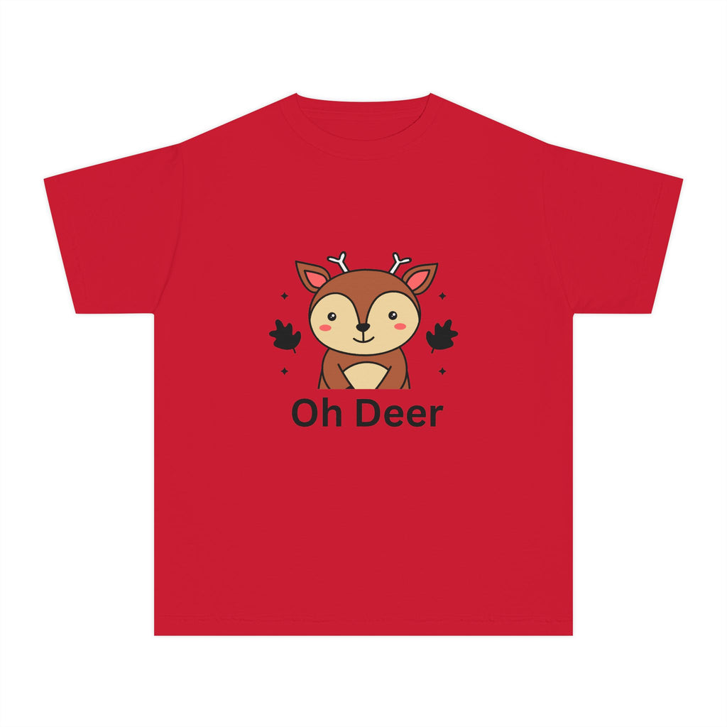 Funny Kids Tee - "Oh Deer" Design, Youth Shirt, Cute Animal Graphic, Perfect Gift for Birthdays, Holidays, or Playtime