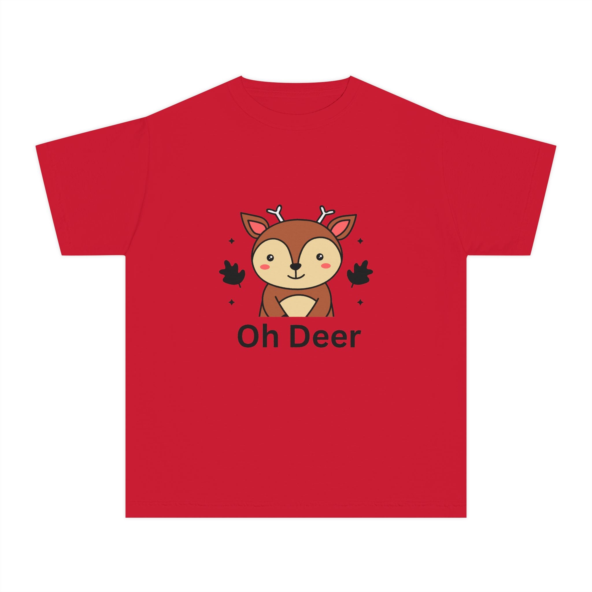 Funny Kids Tee - "Oh Deer" Design, Youth Shirt, Cute Animal Graphic, Perfect Gift for Birthdays, Holidays, or Playtime