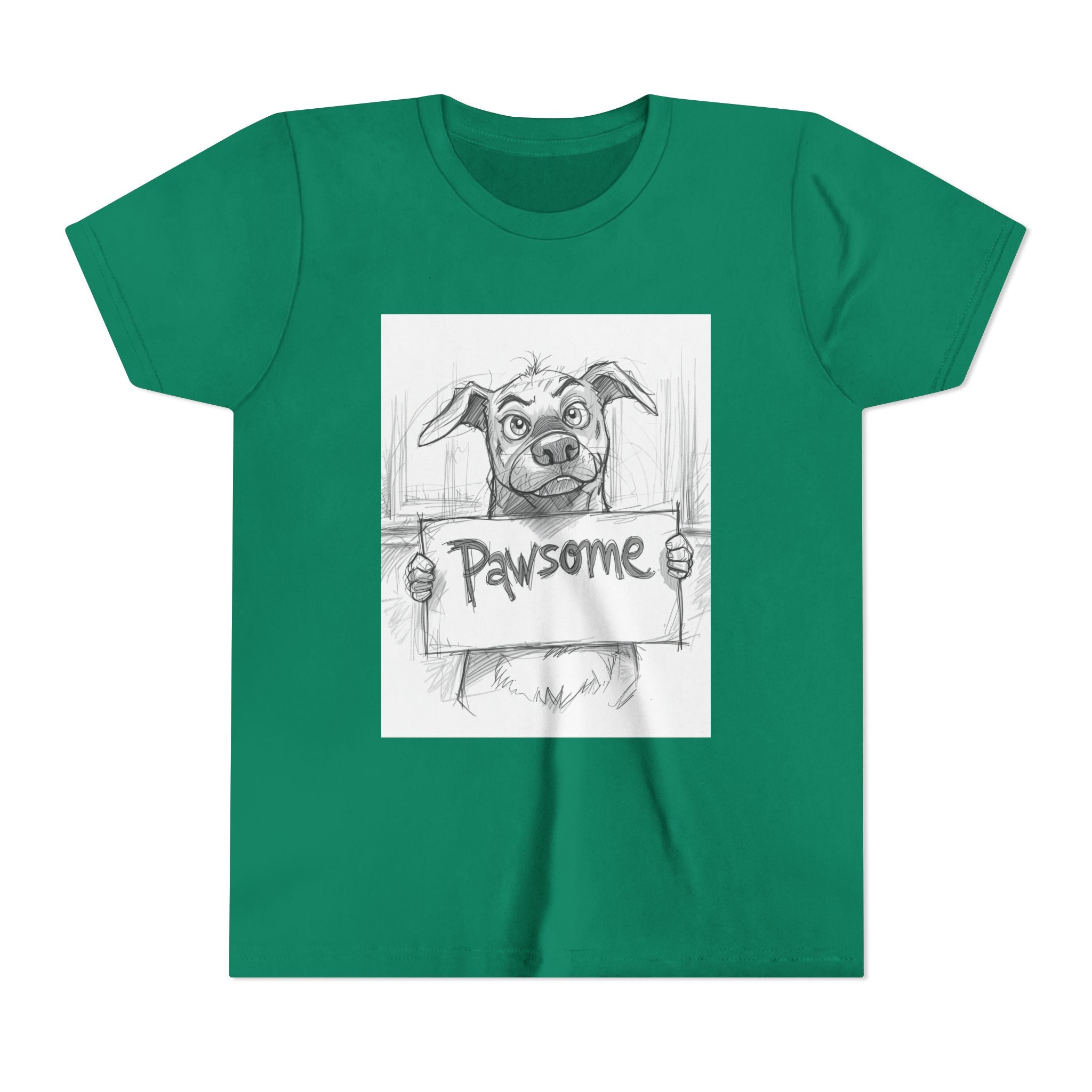 Pawsome Youth Tee - Adorable Dog Design, Gift for Animal Lovers, Birthday, Back to School, Fun Pet Shirt, Kids' Fashion