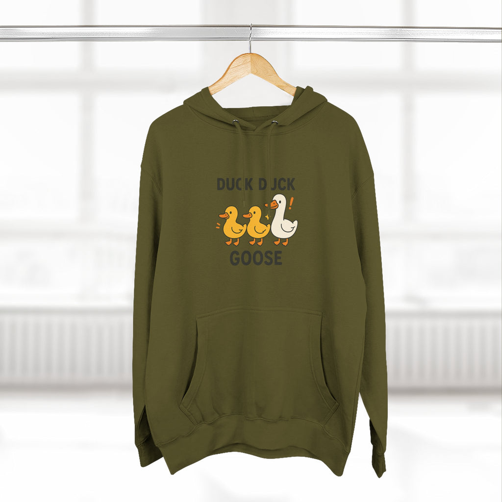 Cute Duck Duck Goose Hoodie, Funny Fleece Sweatshirt, Gift for Kids and Adults, Perfect for Fall and Casual Wear