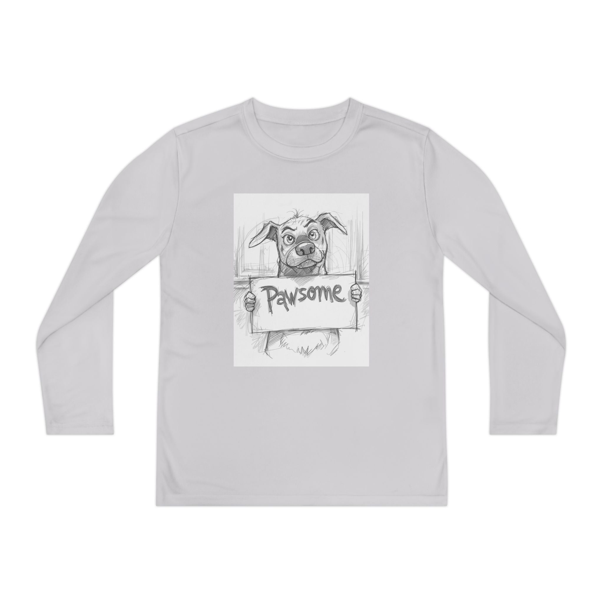 Pawsome Dog Youth Long Sleeve Competitor Tee