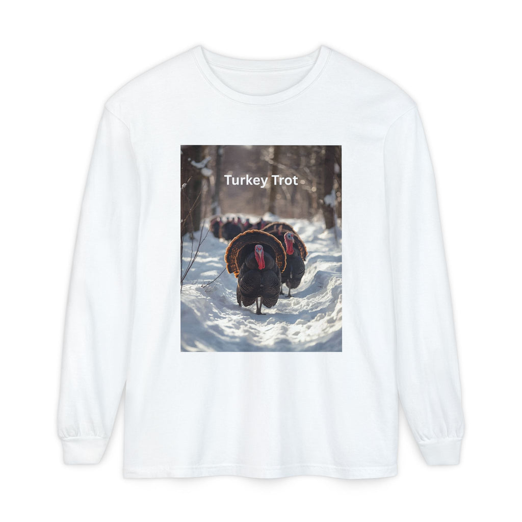 Turkey Trot Long Sleeve T-Shirt, Fall Festival Apparel, Thanksgiving Celebration Top, Unisex Holiday Shirt, Comfortable Everyday Wear