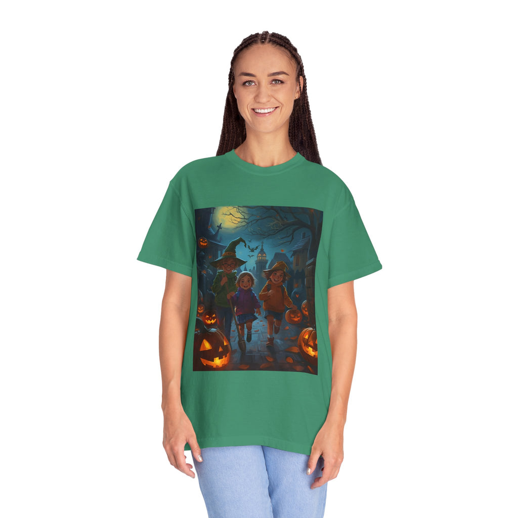 Spooky Halloween Unisex T-Shirt, Trick or Treat, Fall Festivities, Cozy Comfort, Perfect for Halloween Parties, Gift for Friends