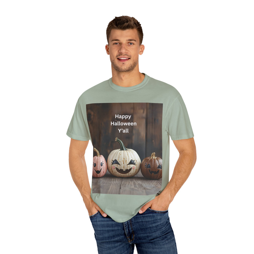 Happy Halloween Y'all T-shirt, Fall Pumpkin Tee, Unisex Halloween Apparel, Cute Halloween Gift, Autumn Wardrobe Essential