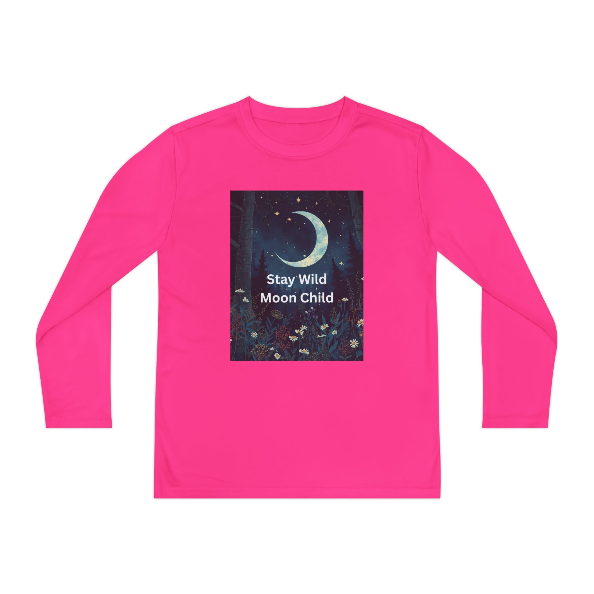 Stay Wild Moon Child Youth Long Sleeve Competitor Tee