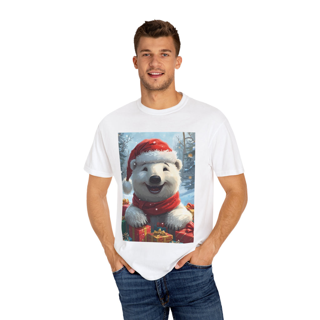 Christmas Polar Bear T-Shirt, Holiday Tee, Winter Apparel, Gift For Animal Lovers, Festive Casual Wear