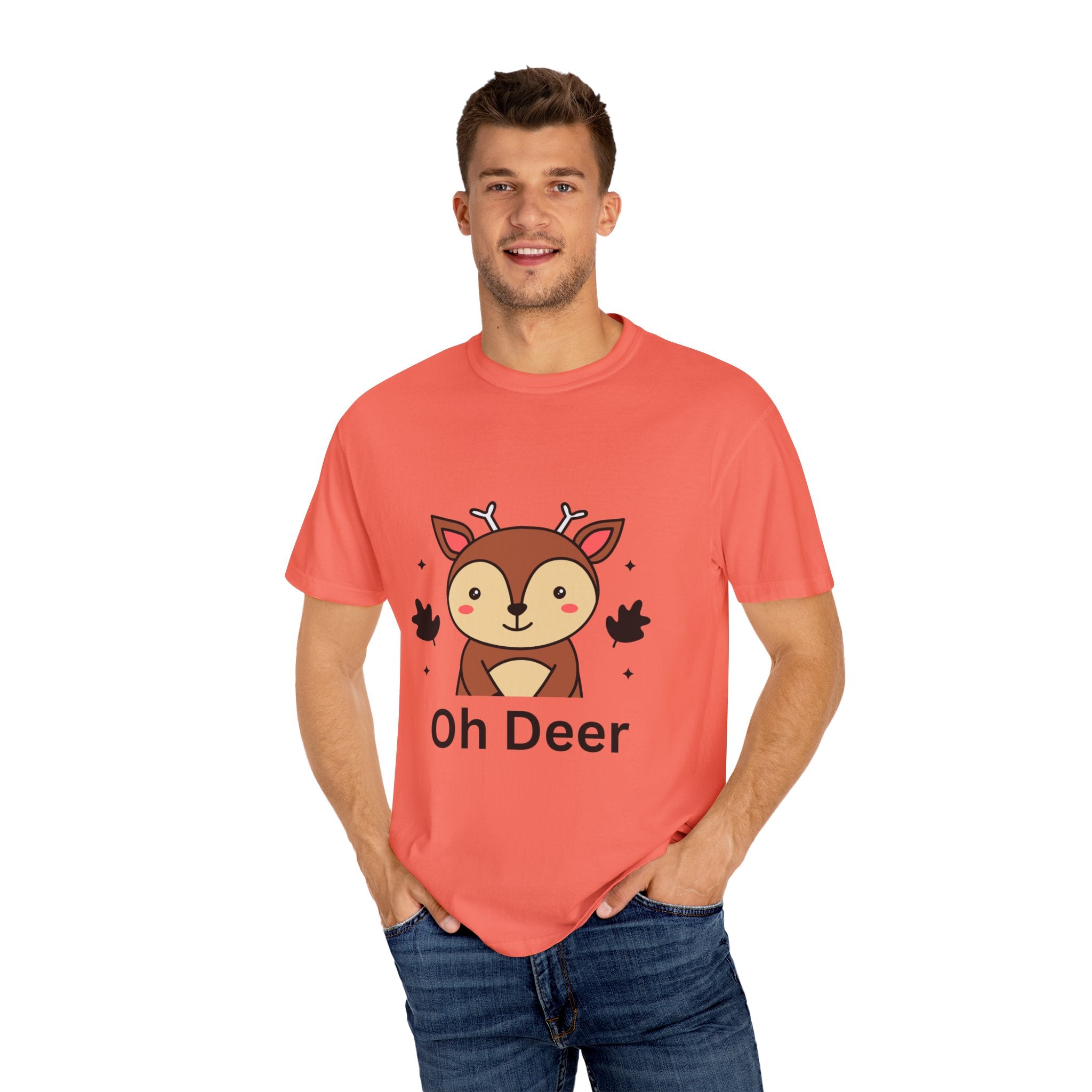 Cute 'Oh Deer' Unisex T-Shirt, Funny Animal Tee, Gift for Animal Lovers, Perfect for Birthdays and Holidays, Casual Wear
