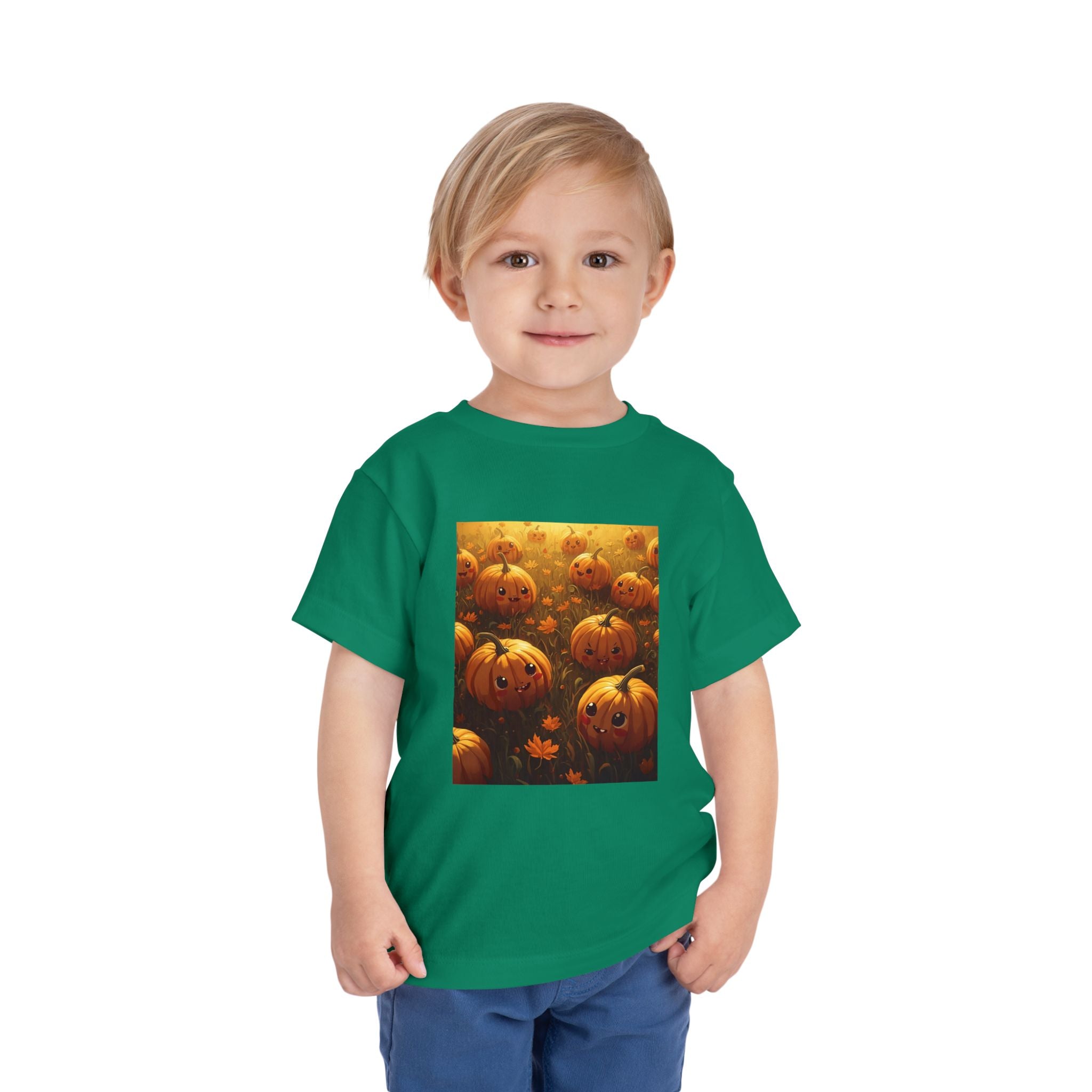 Pumpkin Halloween Toddler Tee - Cute Halloween Shirt, Fall Outfit, Pumpkin Lovers Gift, Kids Halloween Apparel, Toddler Party Tee