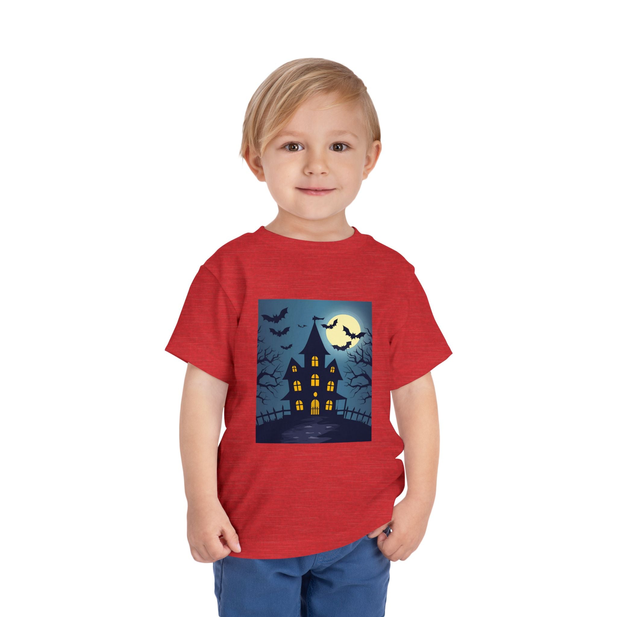 Toddler Halloween T-Shirt, Spooky Haunted House Tee, Kids Halloween Costume, Toddler Witch Shirt, Halloween Party Outfit
