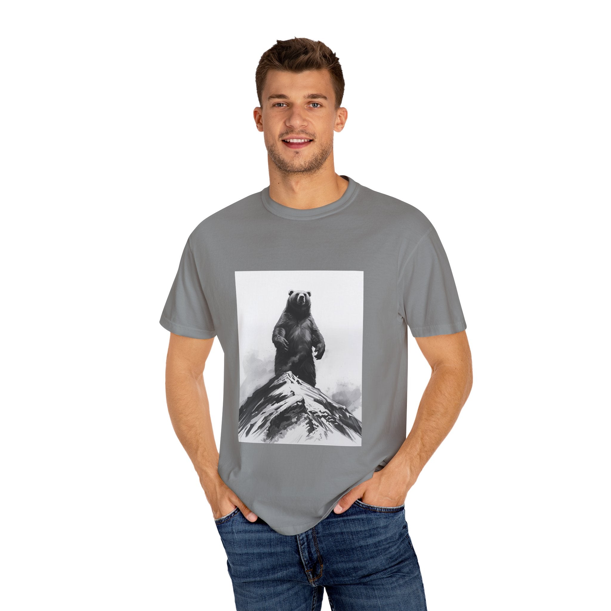 Bear Mountain Snow Unisex Garment-Dyed T-shirt