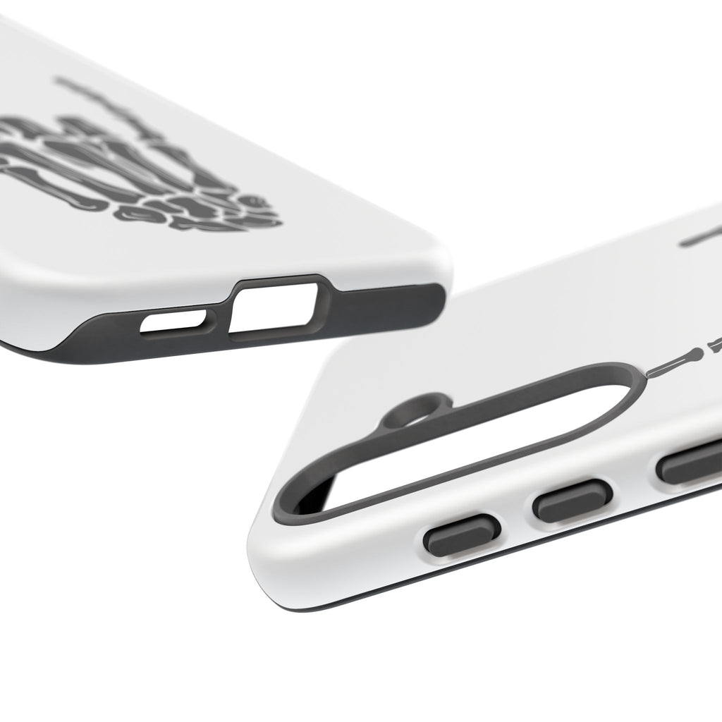 Rock On Skeleton Phone Case, Edgy Phone Cover, Tough Cases for Music Lovers, Halloween Accessories, Gifts for Him