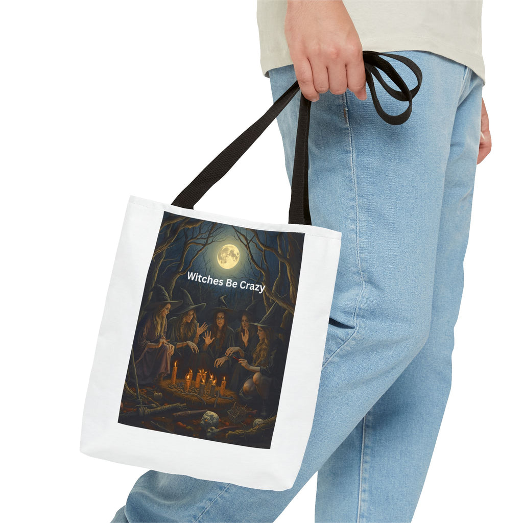 Spooky Halloween Witchy Tote Bag for Spooky Vibes, Witches Be Crazy, Eco-Friendly Tote, Halloween Gift for Her, Magical Shopping Bag, Gifts for Witches