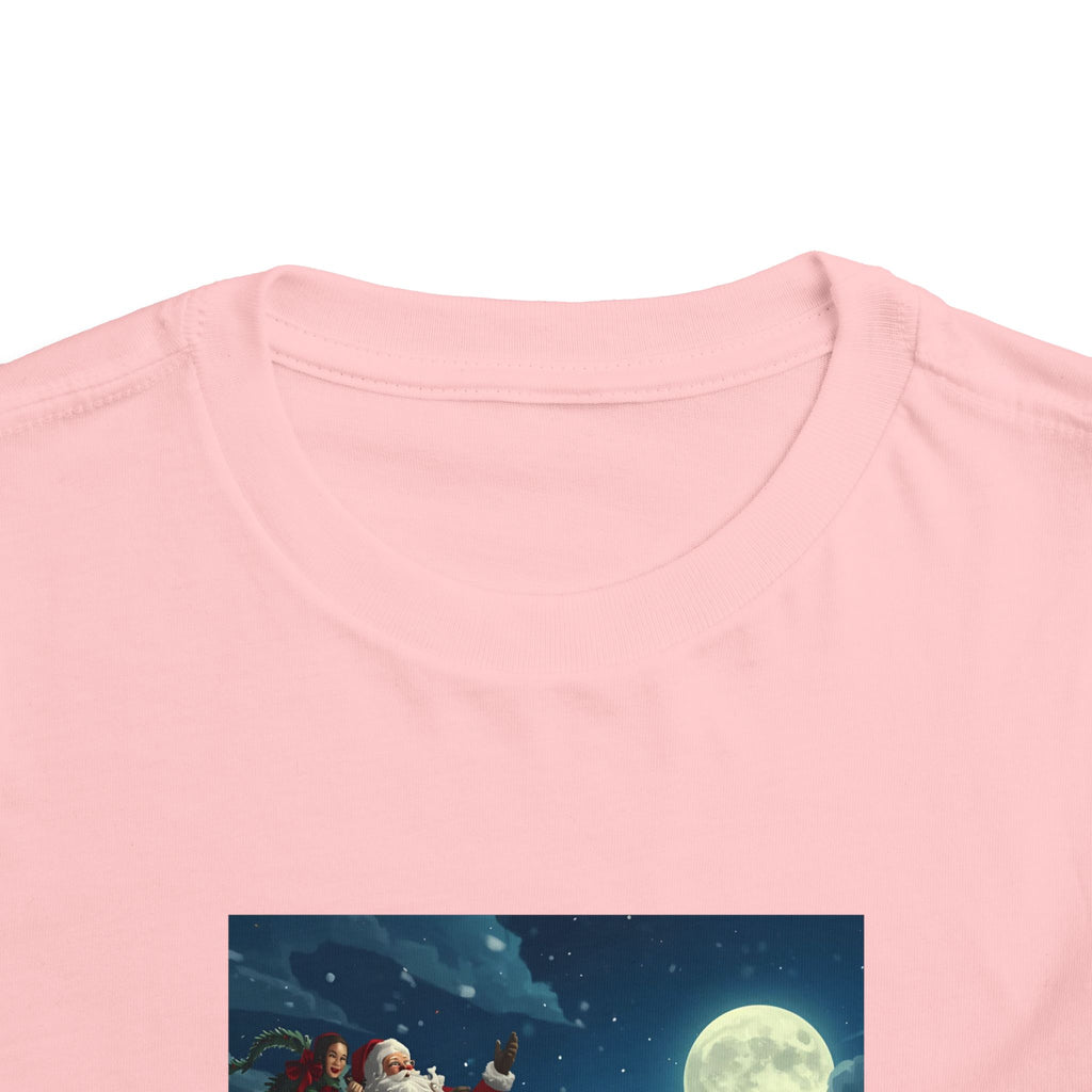 Christmas Santa Sleigh Toddler Short Sleeve Tee