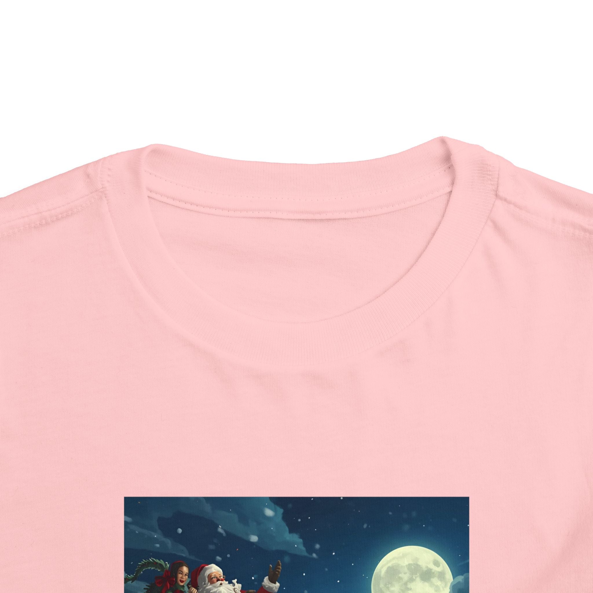 Christmas Santa Sleigh Toddler Short Sleeve Tee