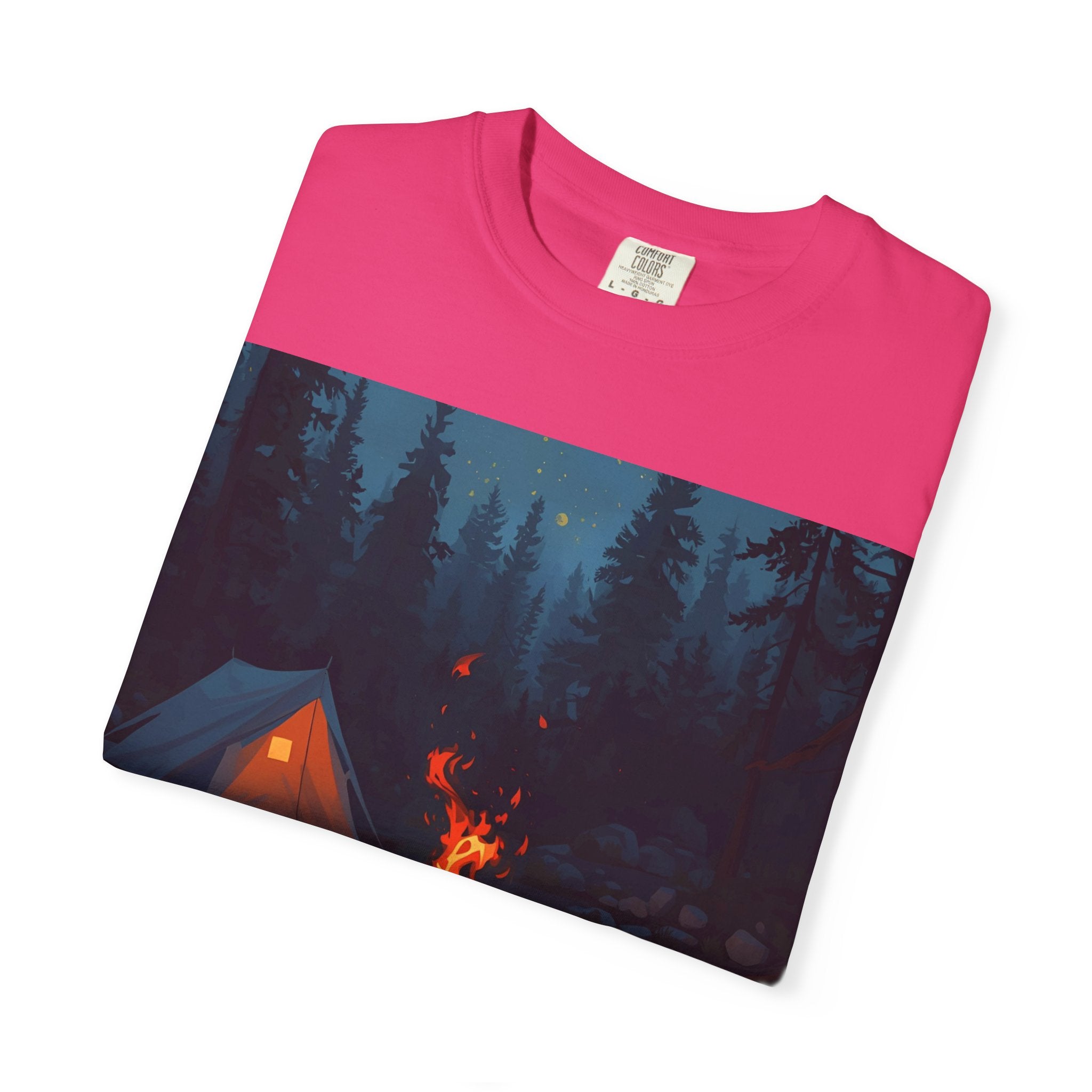 Campfire Adventure T-Shirt - Unisex Outdoors Shirt, Camping Apparel, Nature Lover Gift, Travel Tee, Boho Style Wear